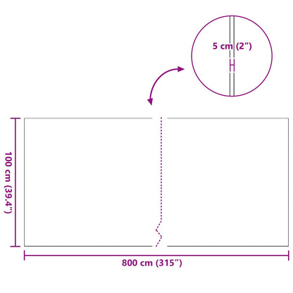 Erba artificiale Verde 1 x 8 m, 50 mm PP e PE | homemem39