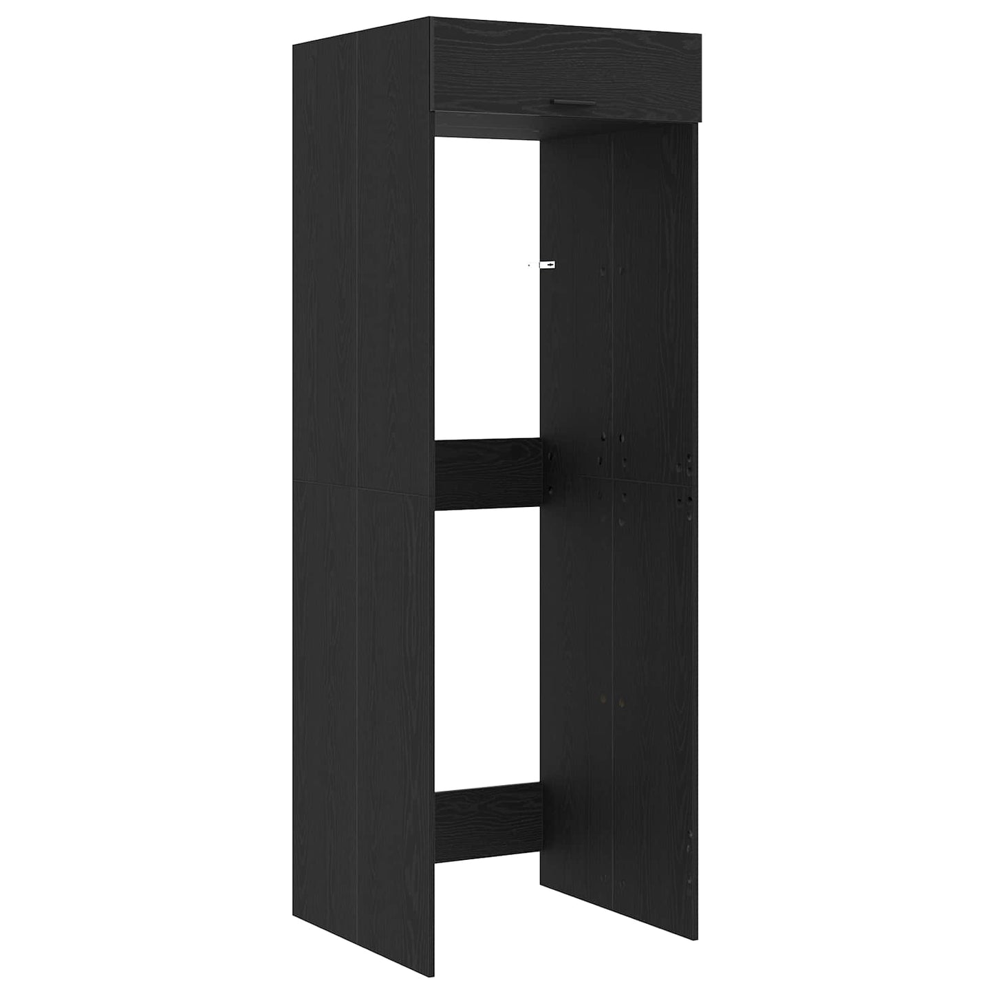 Mobiletto per lavatrice Rovere Nero 67,5 x 68 x 200 cm | homemem39