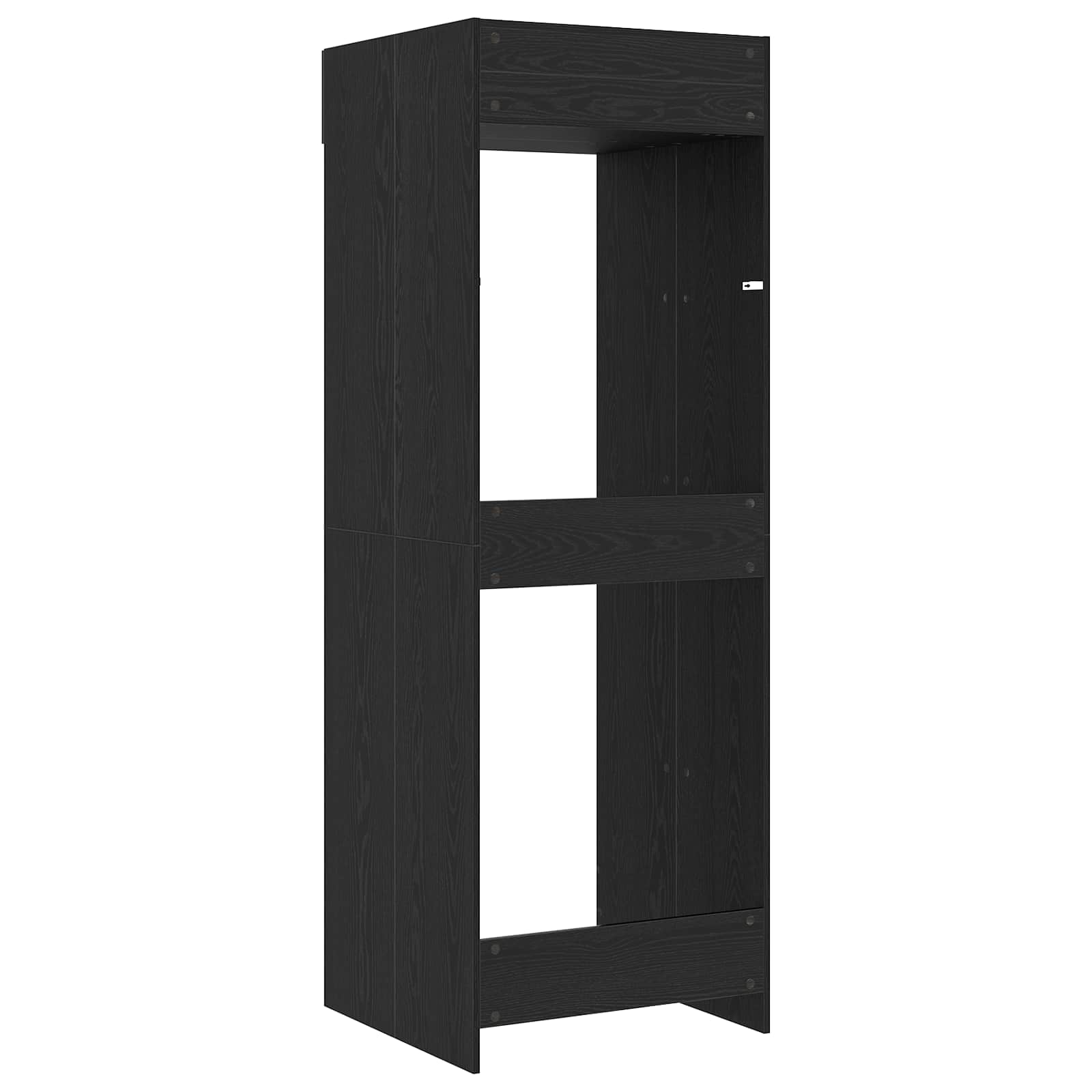 Mobiletto per lavatrice Rovere Nero 67,5 x 68 x 200 cm | homemem39