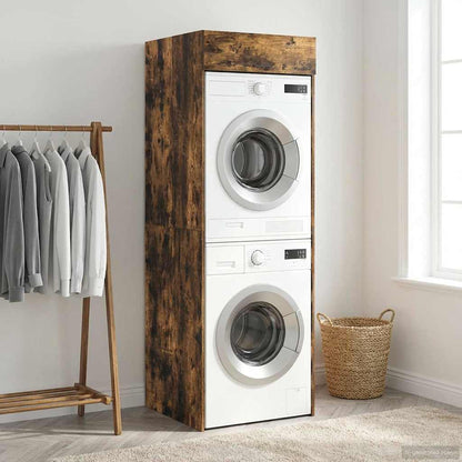 Mobiletto per lavatrice Rovere fumé 67,5 x 68 x 200 cm | homemem39
