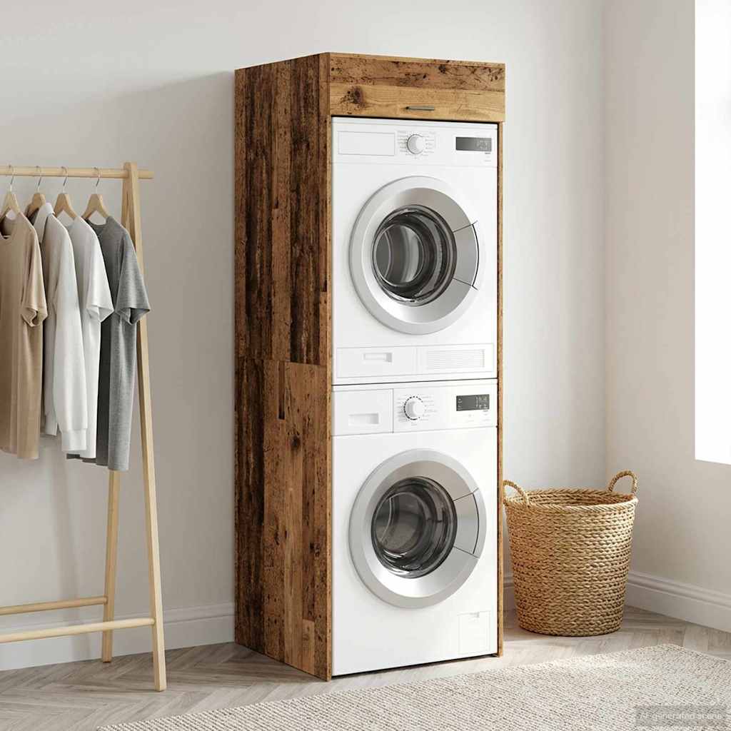 Mobiletto per lavatrice Legno vecchio 67,5 x 68 x 200 cm | homemem39