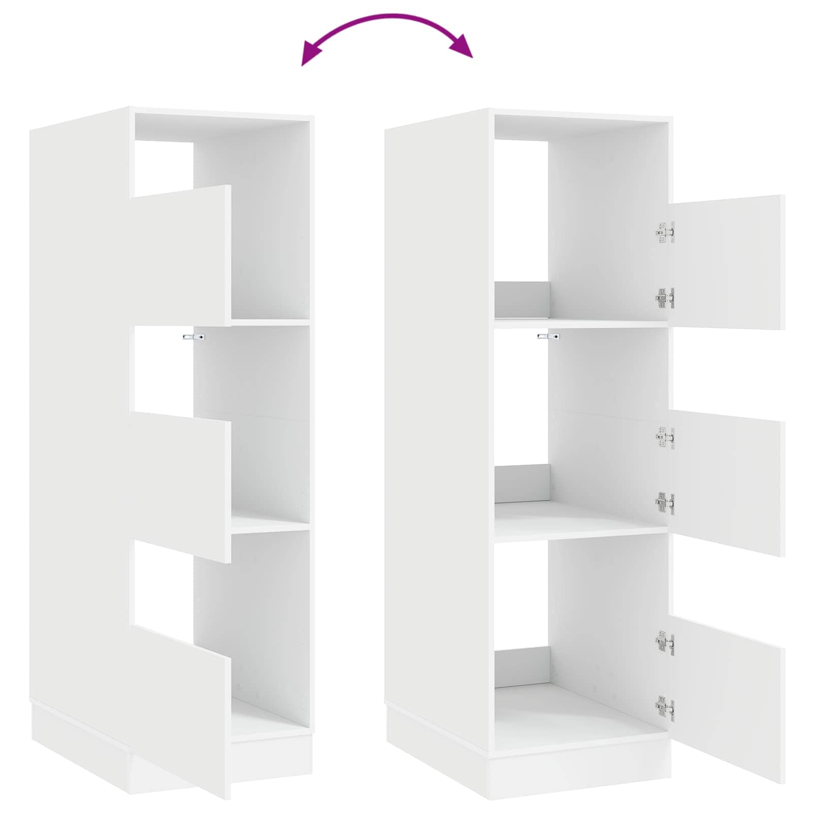 Mobile da lavanderia con archiviazione Bianco Legno multistrato | homemem39