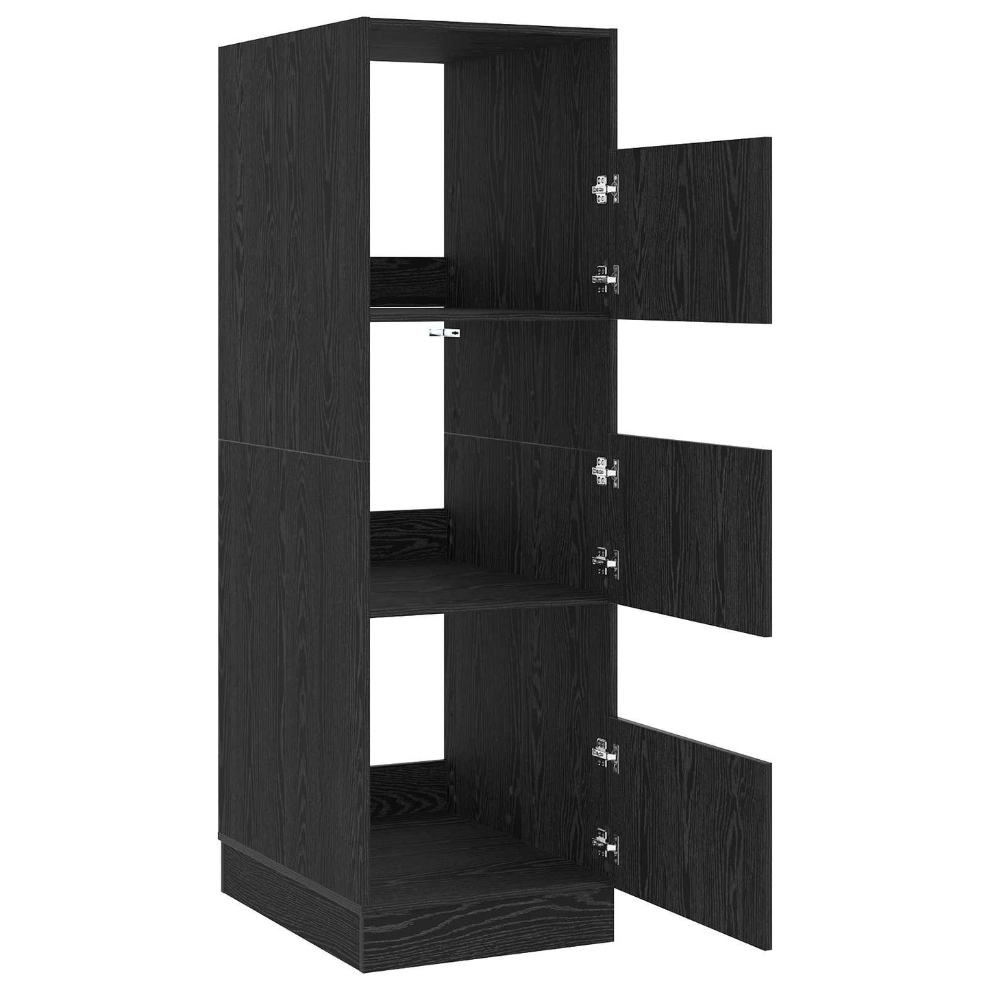 Mobile da lavanderia con porta Rovere Nero 50 x 68 x 162 cm | homemem39