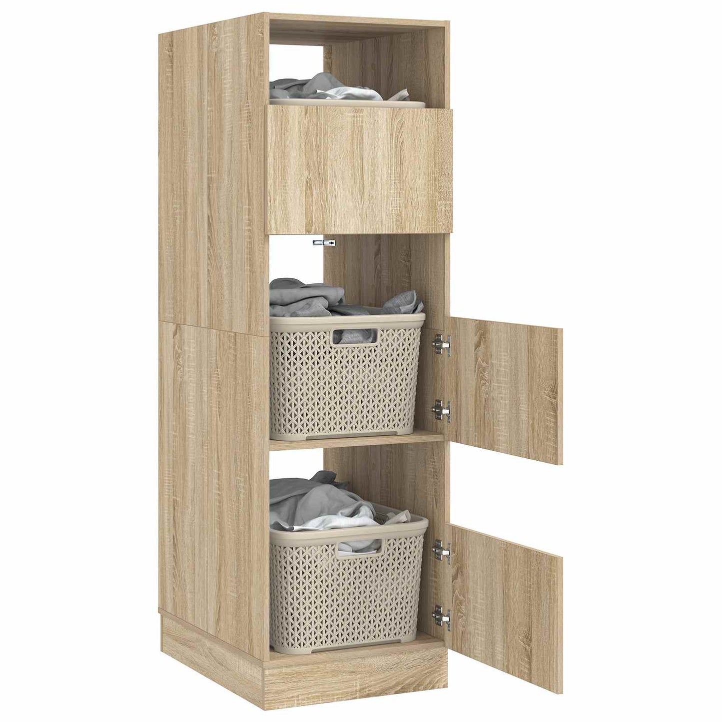 Mobile da lavanderia Sonoma 50 x 68 x 162 cm Legno multistrato | homemem39
