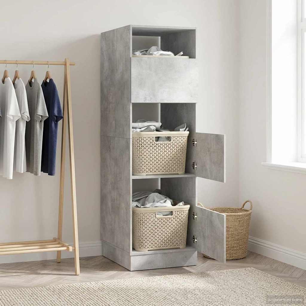 Mobile da lavanderia con porta Calcestruzzo 50 x 68 x 162 cm | homemem39