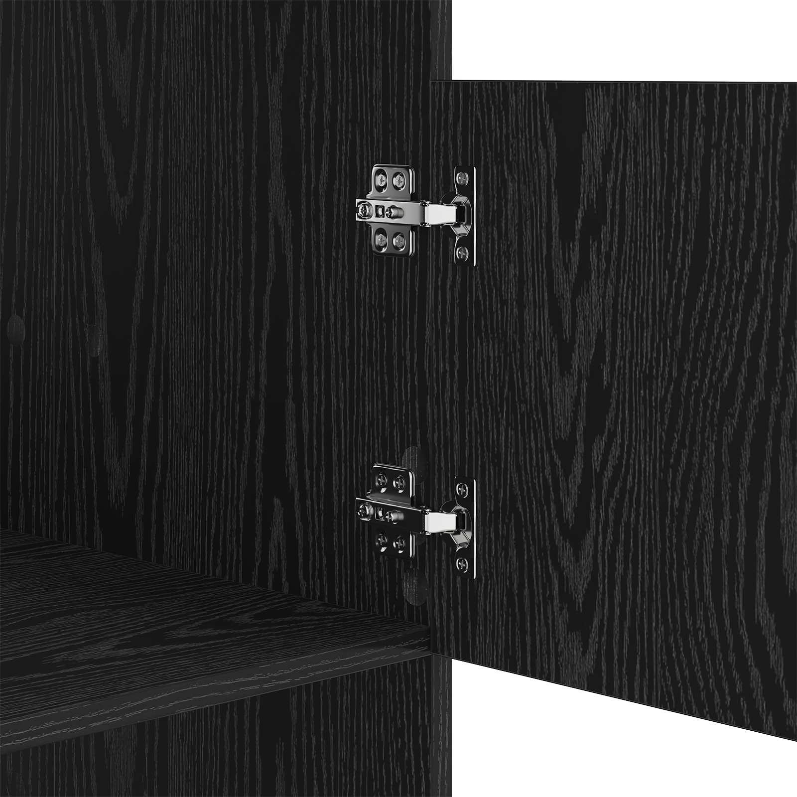 Mobile da lavanderia con porta Rovere Nero 50 x 68 x 102 cm | homemem39