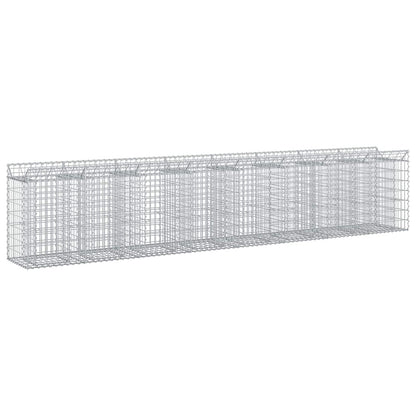 Letto rialzato in gabbione 3 pcs Argento | homemem39