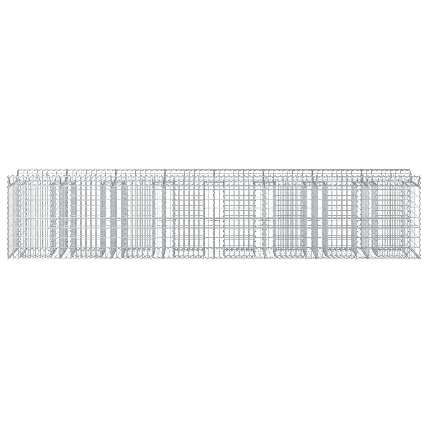 Letto rialzato in gabbione 3 pcs Argento | homemem39