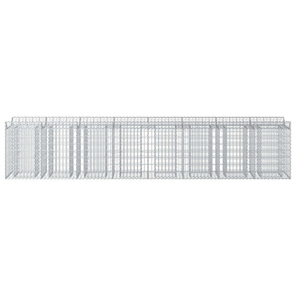 Letto rialzato in gabbione 3 pcs Argento | homemem39