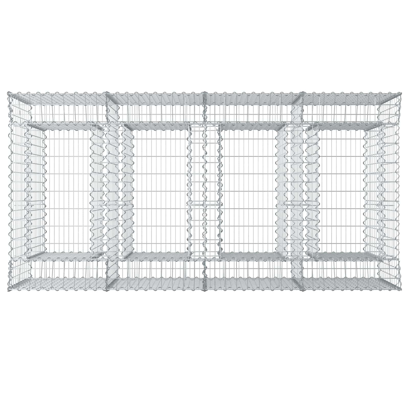 Letto rialzato in gabbione 2 pcs Argento | homemem39
