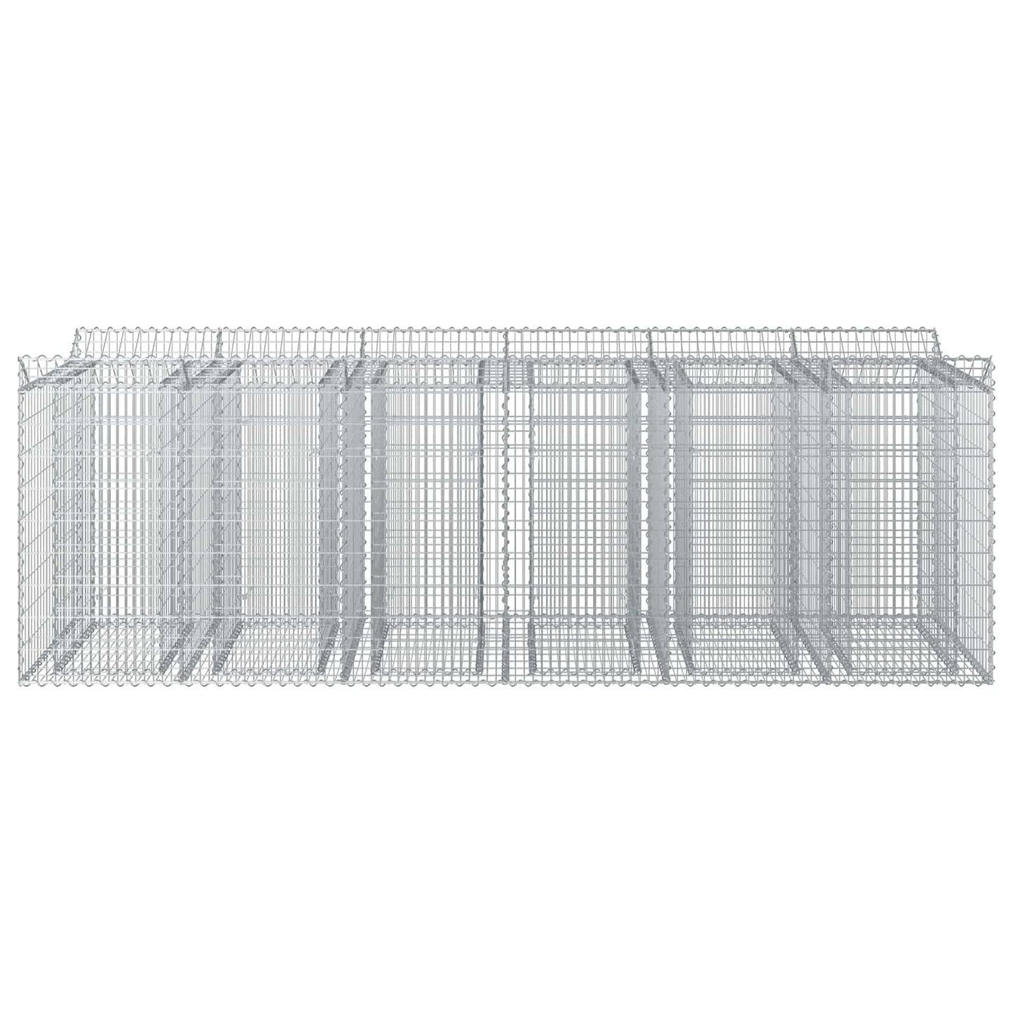 Letto rialzato in gabbione 3 pcs Argento | homemem39