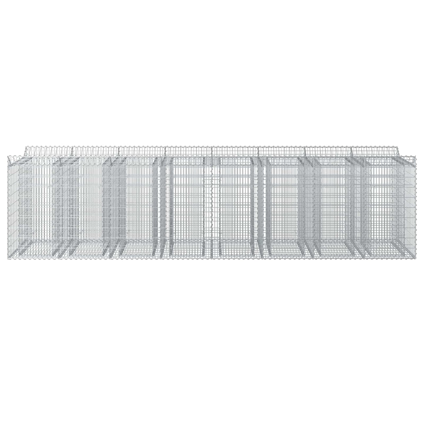 Letto rialzato in gabbione 4 pcs Argento | homemem39