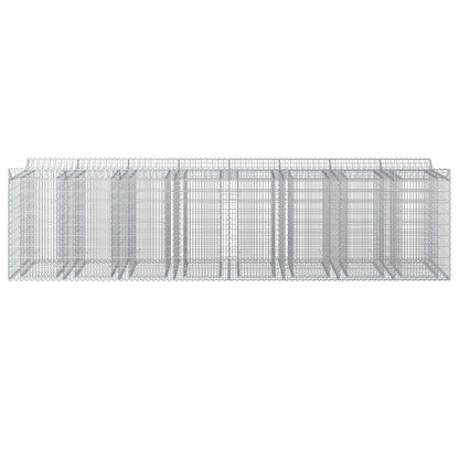 Letto rialzato in gabbione 4 pcs Argento | homemem39