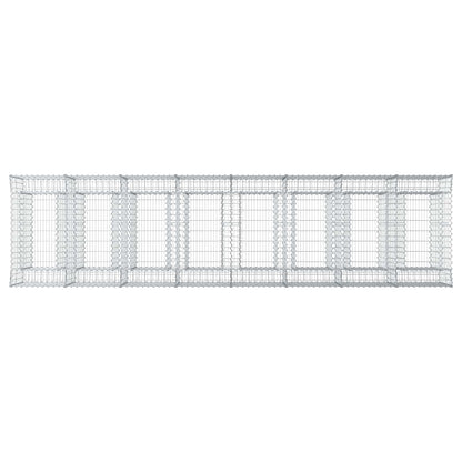 Letto rialzato in gabbione 4 pcs Argento | homemem39