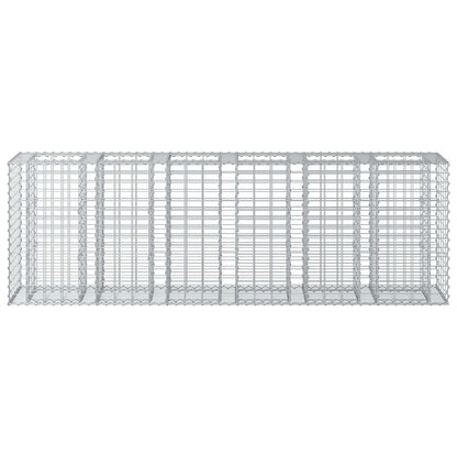 Letto rialzato in gabbione 2 pcs Argento 250 x 50 x 80 cm | homemem39