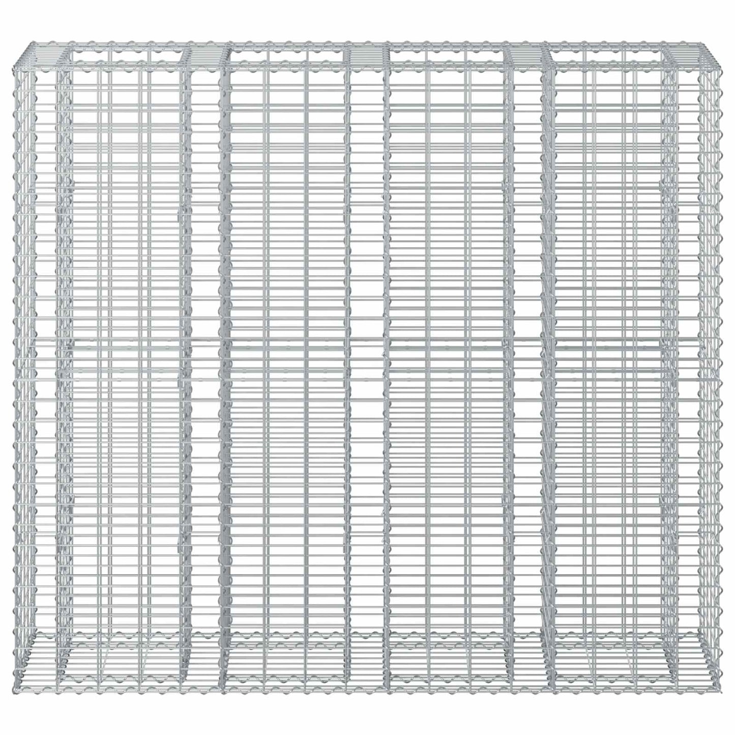 Letto rialzato in gabbione 2 pcs Argento 170 x 50 x 150 cm | homemem39