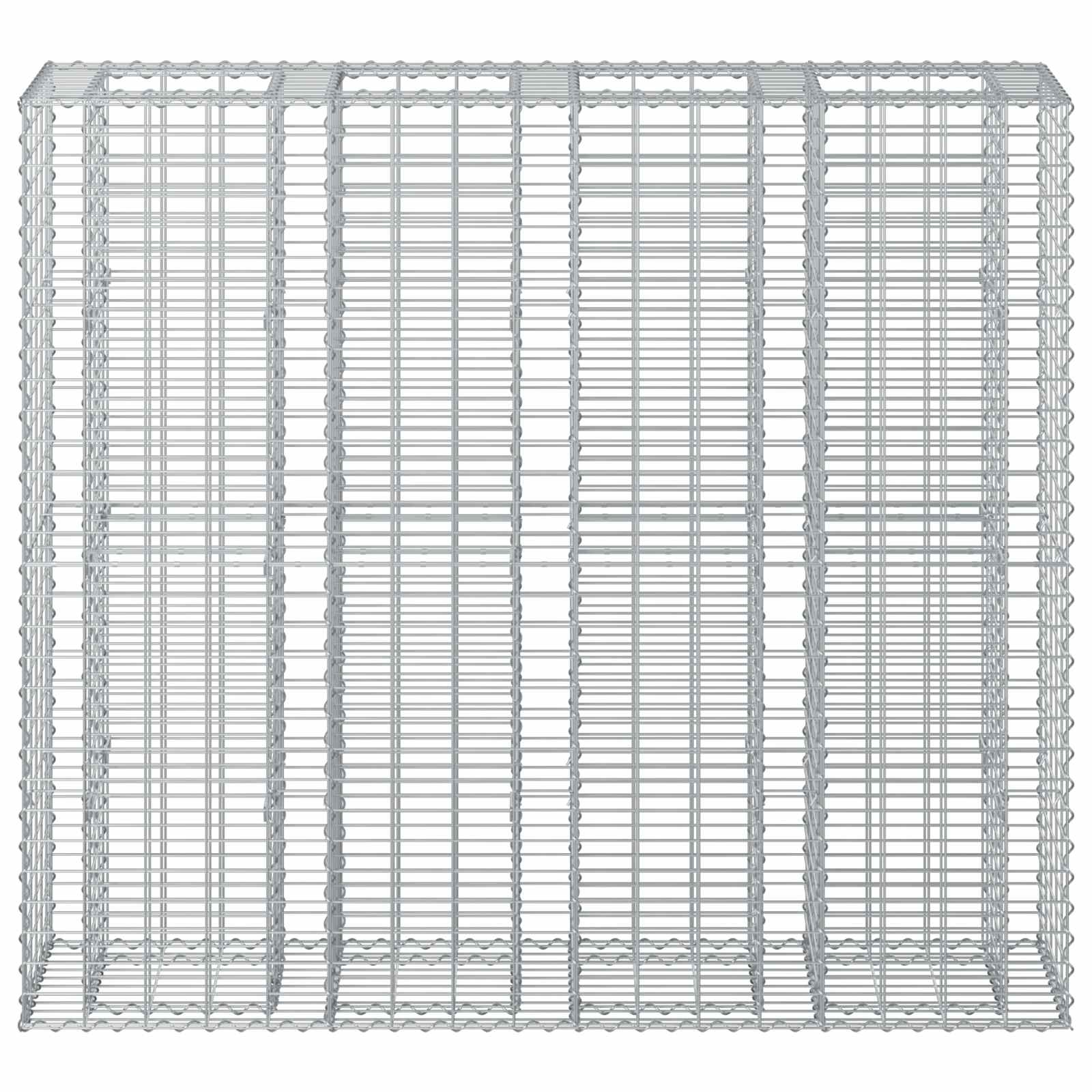 Letto rialzato in gabbione 2 pcs Argento 170 x 50 x 150 cm | homemem39