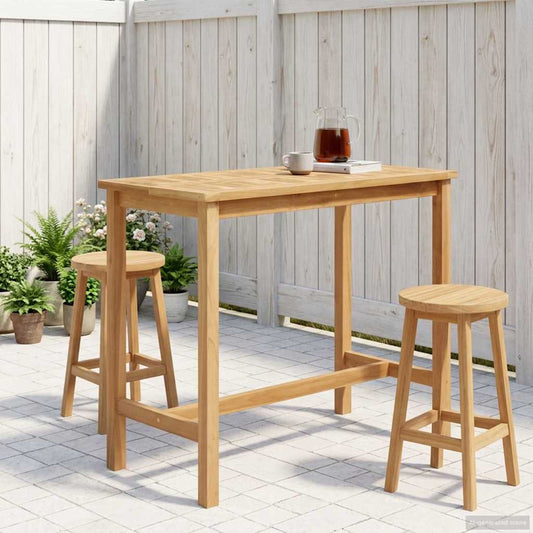 Tavolo da bar Naturale 110 x 60 x 105 cm Teak massello | homemem39