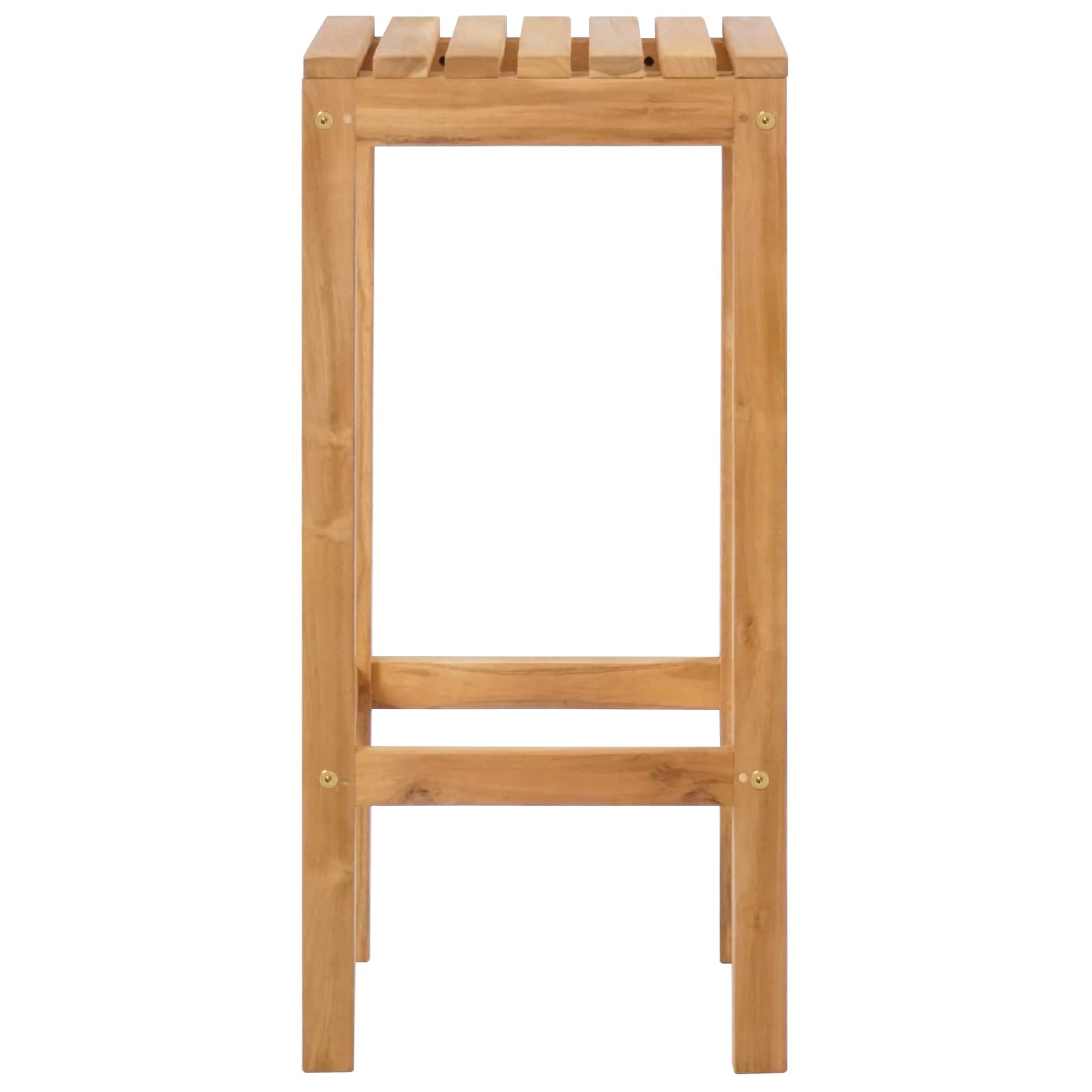 Sgabello da bar 2 pcs Marrone Legno di teak solido | homemem39
