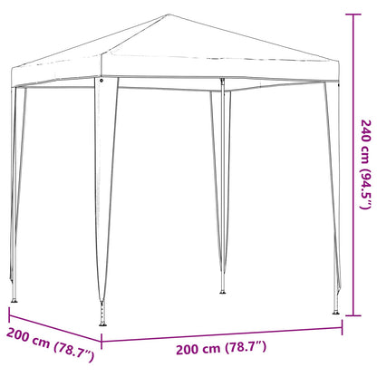 Tenda Party 200 x 200 x 240 cm Grigio Chiaro PE e Acciaio | homemem39