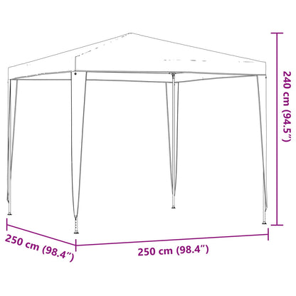 Tenda Party 250 x 250 x 240 cm Grigio Chiaro PE e Acciaio | homemem39