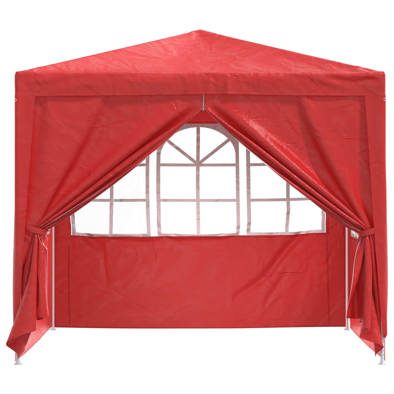 Tenda Party Rosso 250 x 250 x 240 cm PE e Acciaio | homemem39