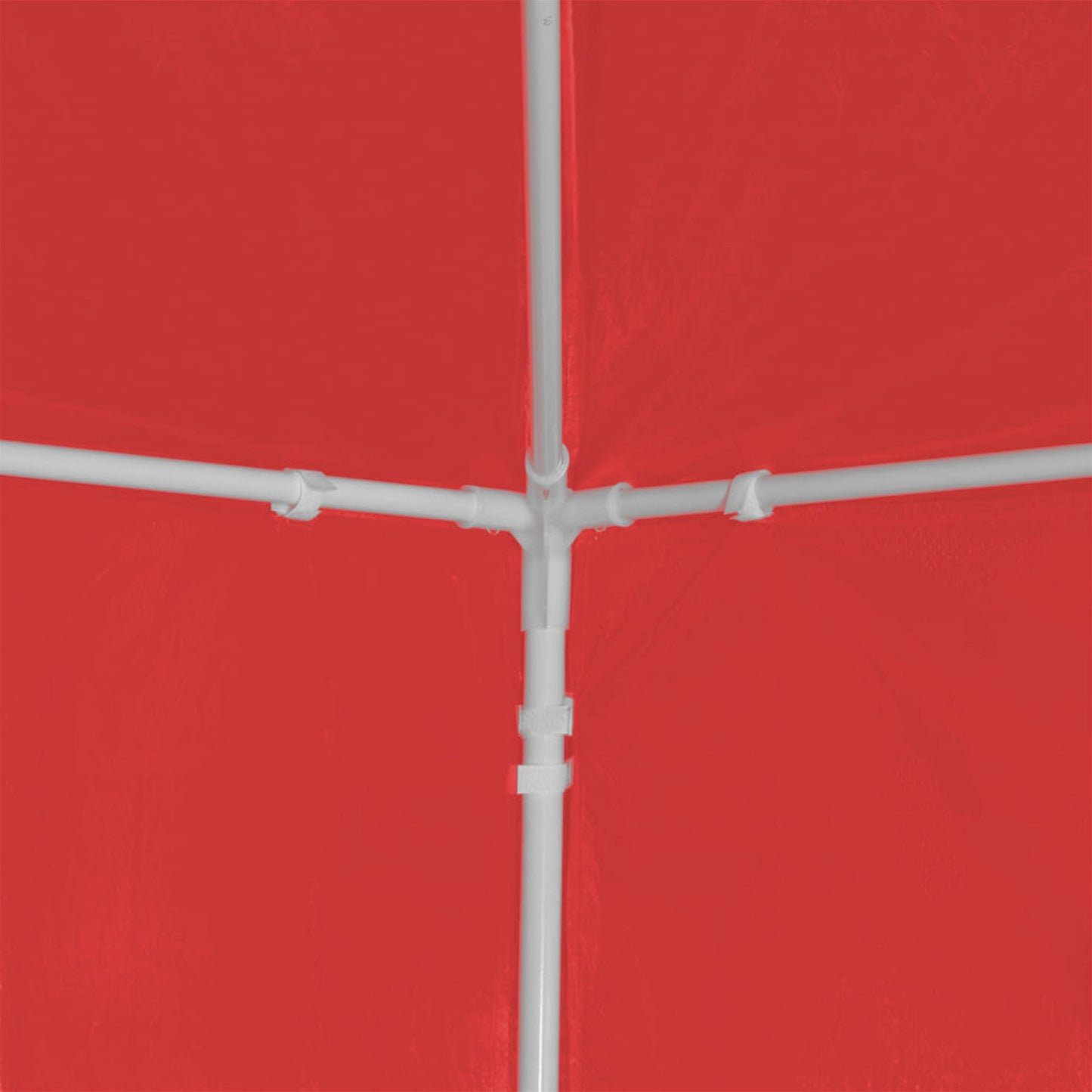 Tenda Party 300 x 300 x 255 cm Rosso PE e Acciaio | homemem39