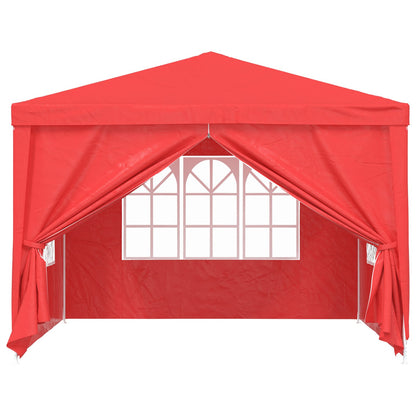 Tenda Party 300 x 300 x 255 cm Rosso PE e Acciaio | homemem39