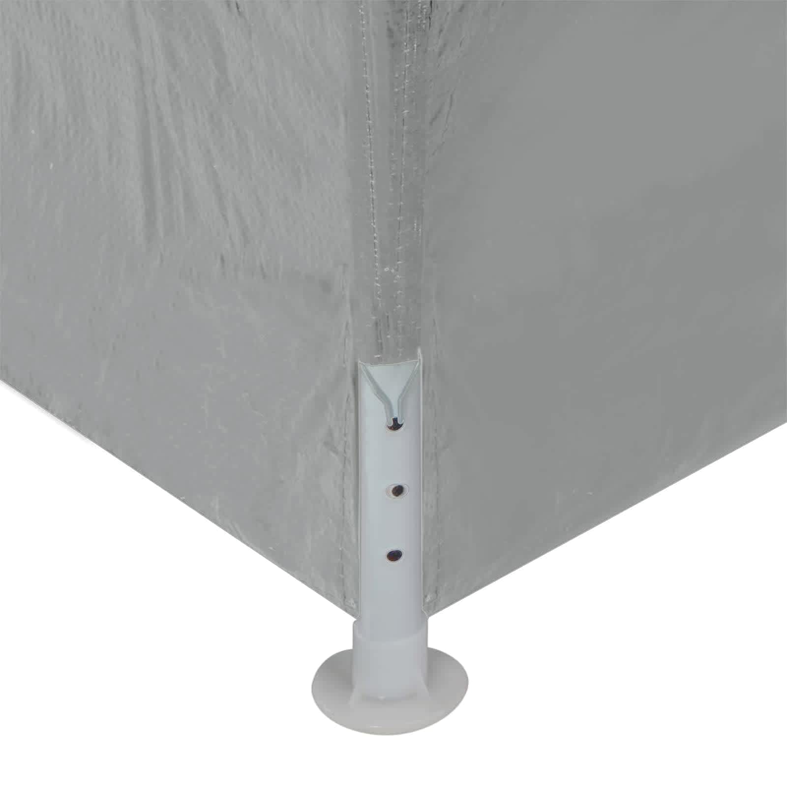 Tenda Party 300 x 300 x 255 cm Grigio Chiaro PE e Acciaio | homemem39