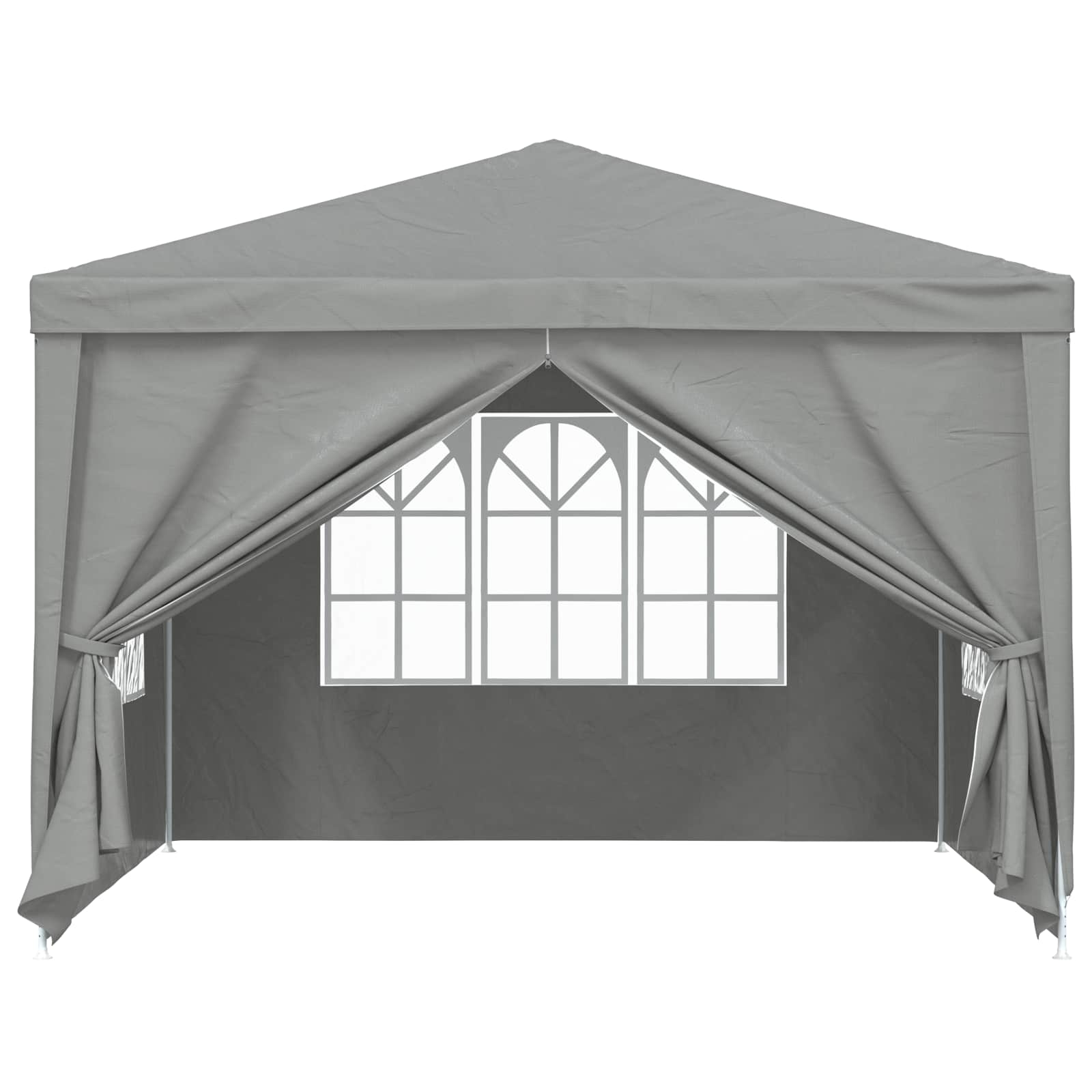Tenda Party 300 x 300 x 255 cm Grigio Chiaro PE e Acciaio | homemem39
