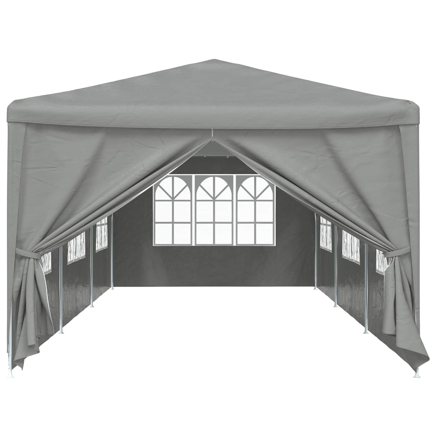 Tenda Party 900 x 300 x 255 cm Grigio Chiaro PE e Acciaio | homemem39