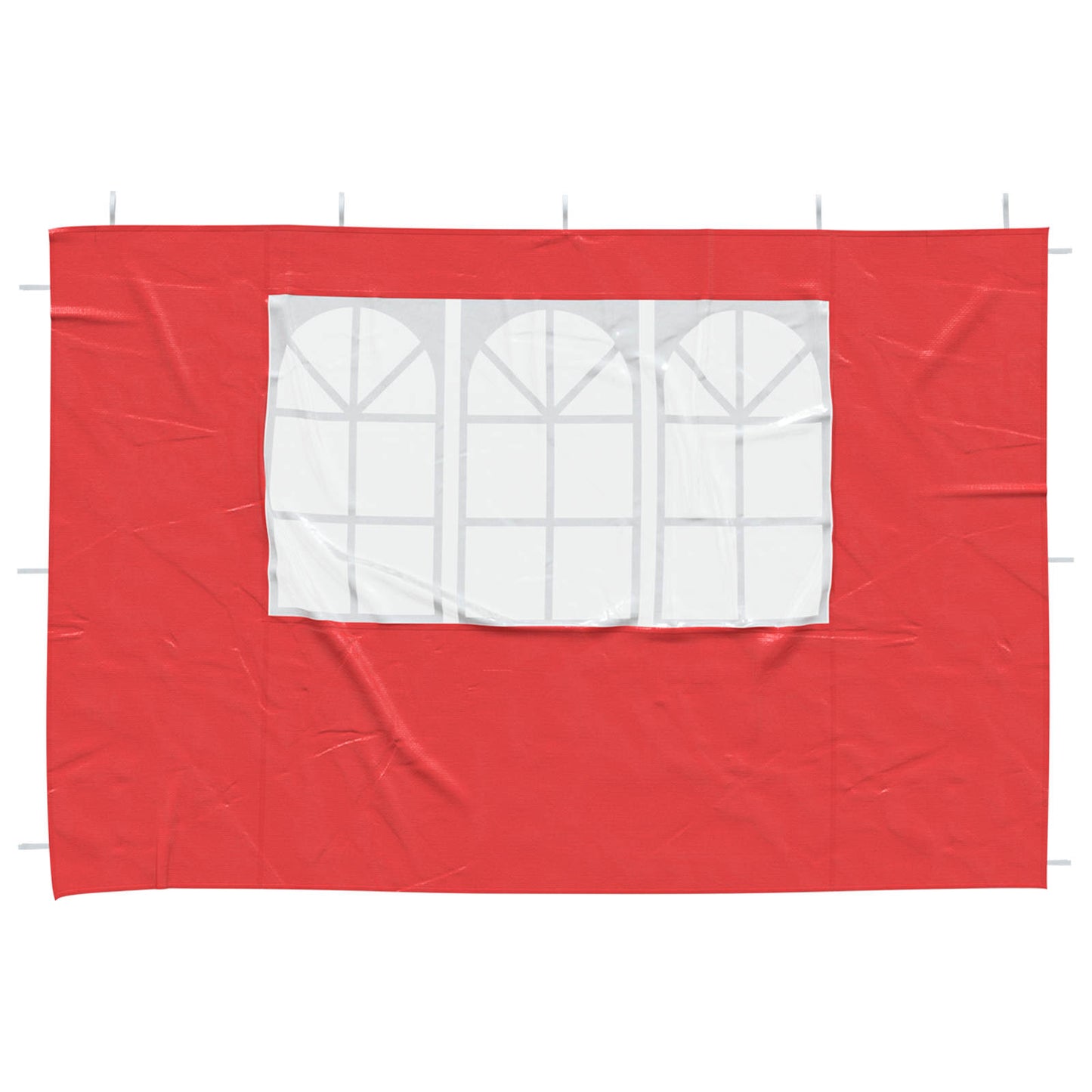 Parete per tenda da festa 2 pcs 300 x 195 cm Rosso PE e Acciaio | homemem39