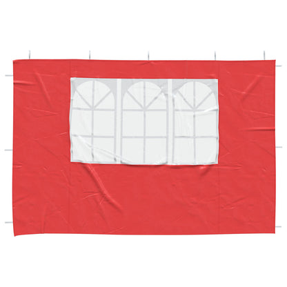 Parete per tenda da festa 2 pcs 300 x 195 cm Rosso PE e Acciaio | homemem39