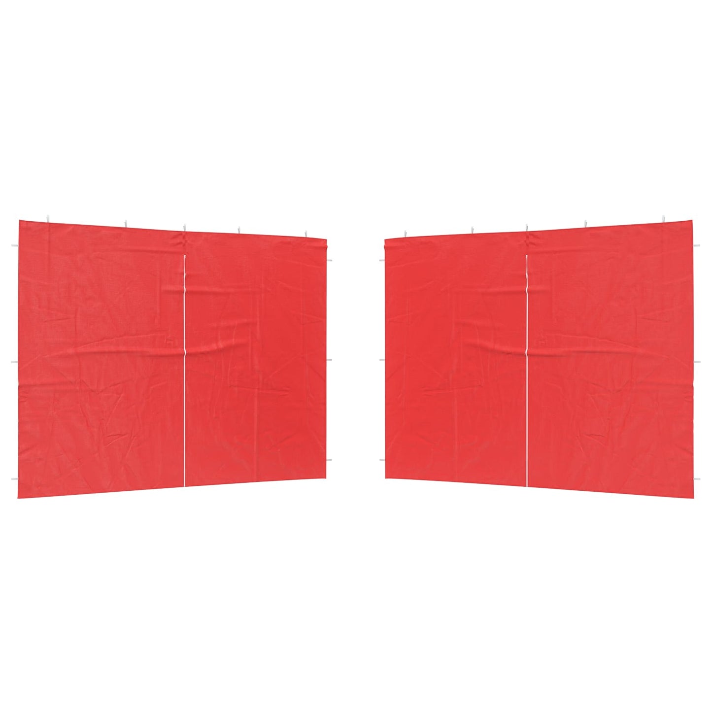 Parete per tenda da festa 2 pcs Rosso 300 x 195 cm PE e Acciaio | homemem39