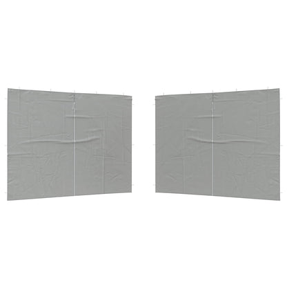 Parete per tenda da festa 2 pcs Grigio Chiaro 400 x 195 cm | homemem39