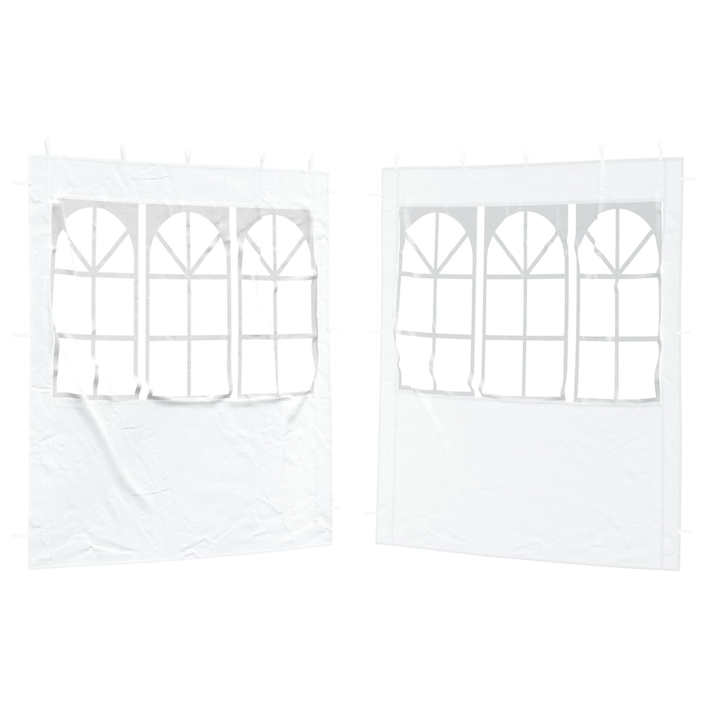 Parete per tenda da festa 2 pcs 200 x 195 cm Bianco | homemem39