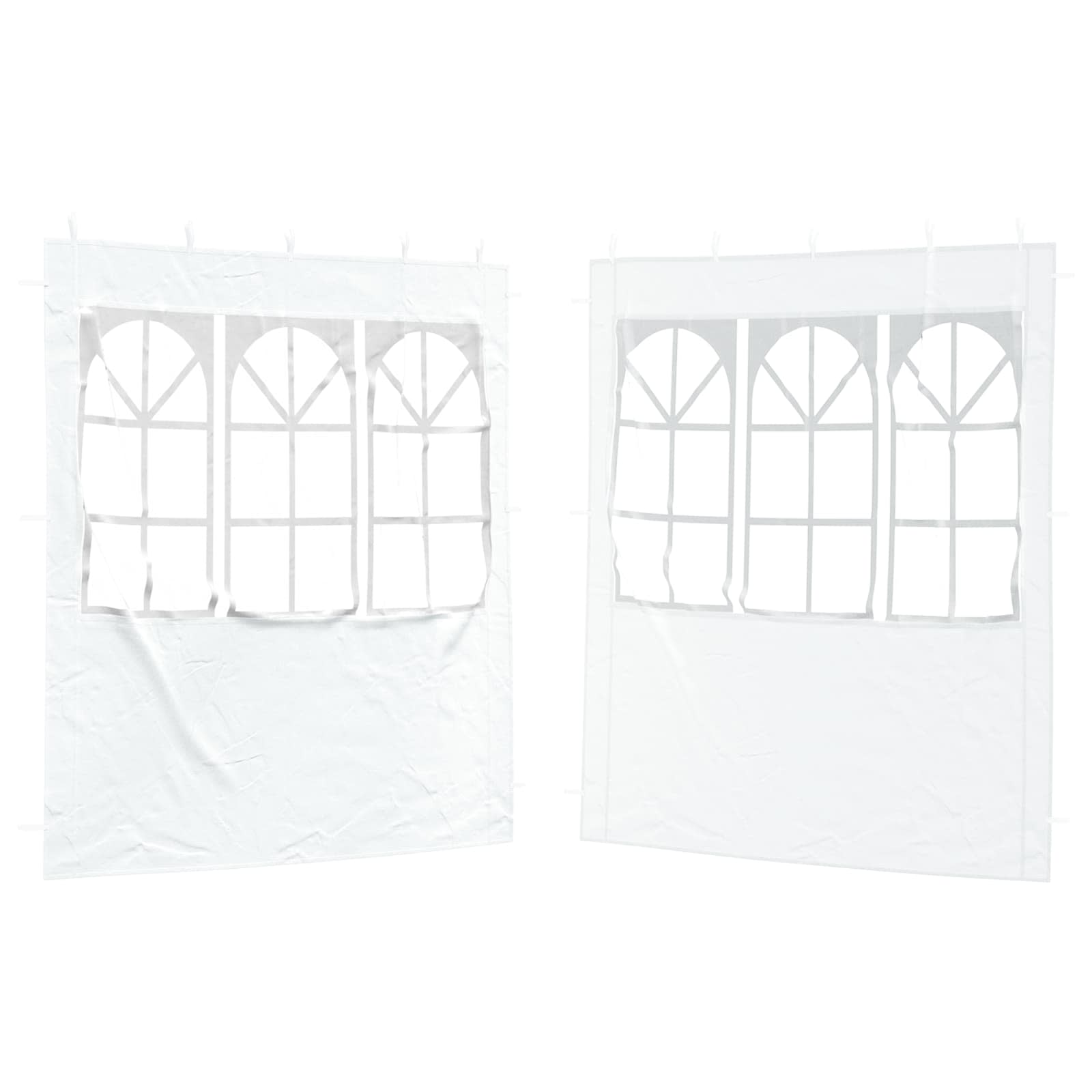 Parete per tenda da festa 2 pcs 200 x 195 cm Bianco | homemem39