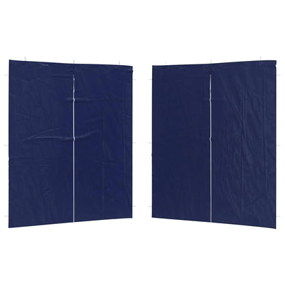 Parete per tenda da festa 2 pcs Blu 200 x 195 cm PE e Acciaio | homemem39