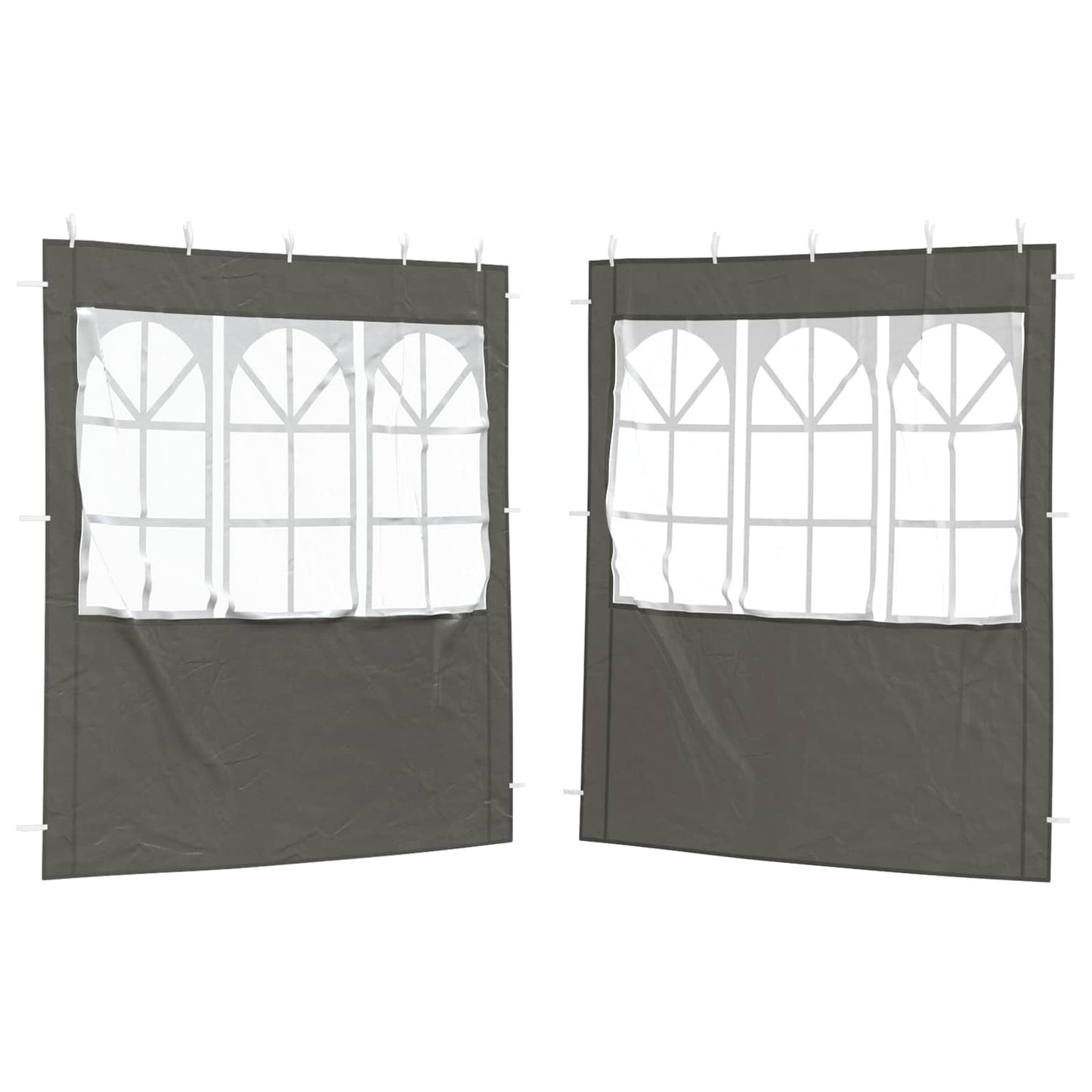 Parete per tenda da festa 2 pcs 200 x 195 cm Antracite | homemem39