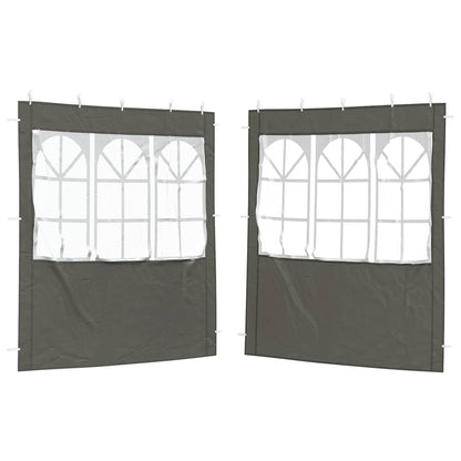 Parete per tenda da festa 2 pcs 200 x 195 cm Antracite | homemem39