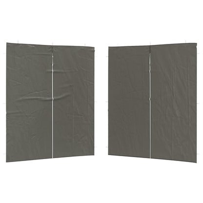 Parete per tenda da festa 2 pcs Antracite 200 x 195 cm | homemem39