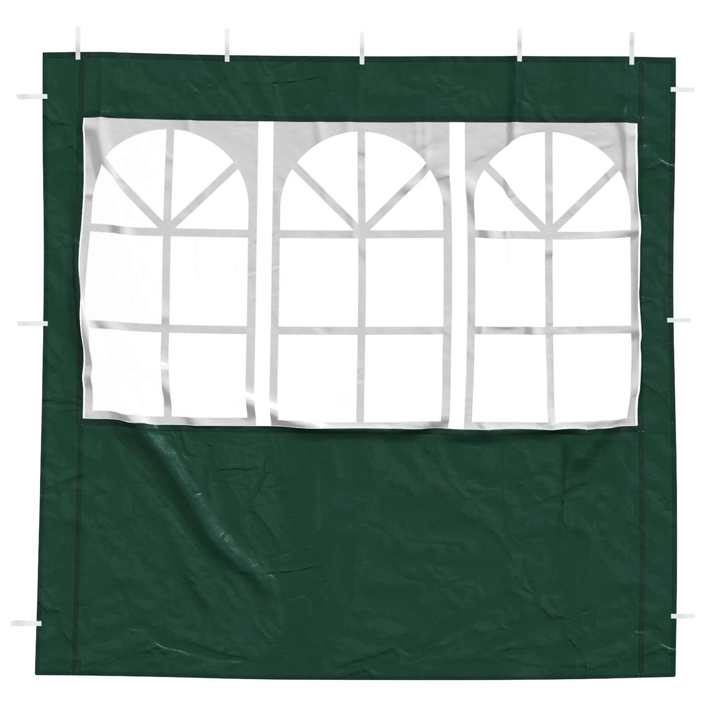 Parete per tenda da festa 2 pcs 200 x 195 cm Verde PE e Acciaio | homemem39