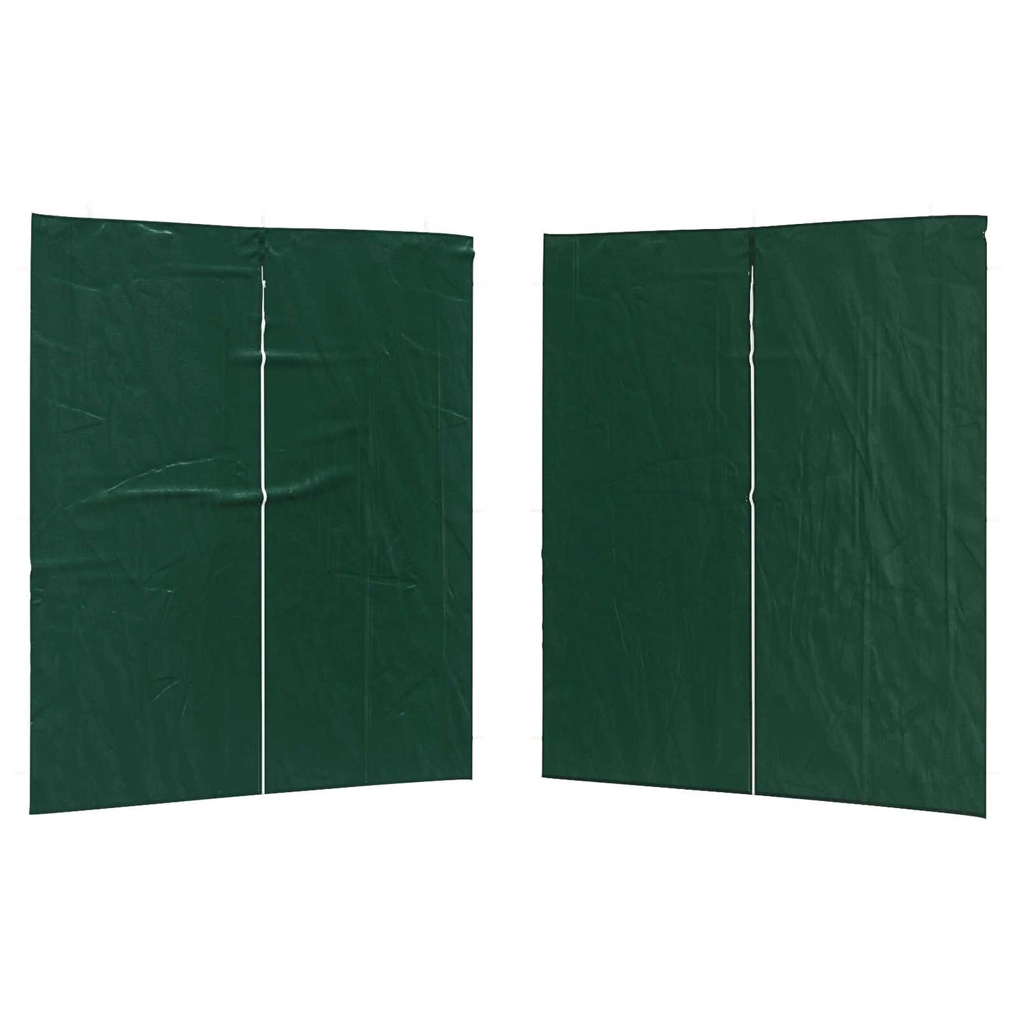 Parete per tenda da festa 2 pcs Verde 200 x 195 cm PE e Acciaio | homemem39