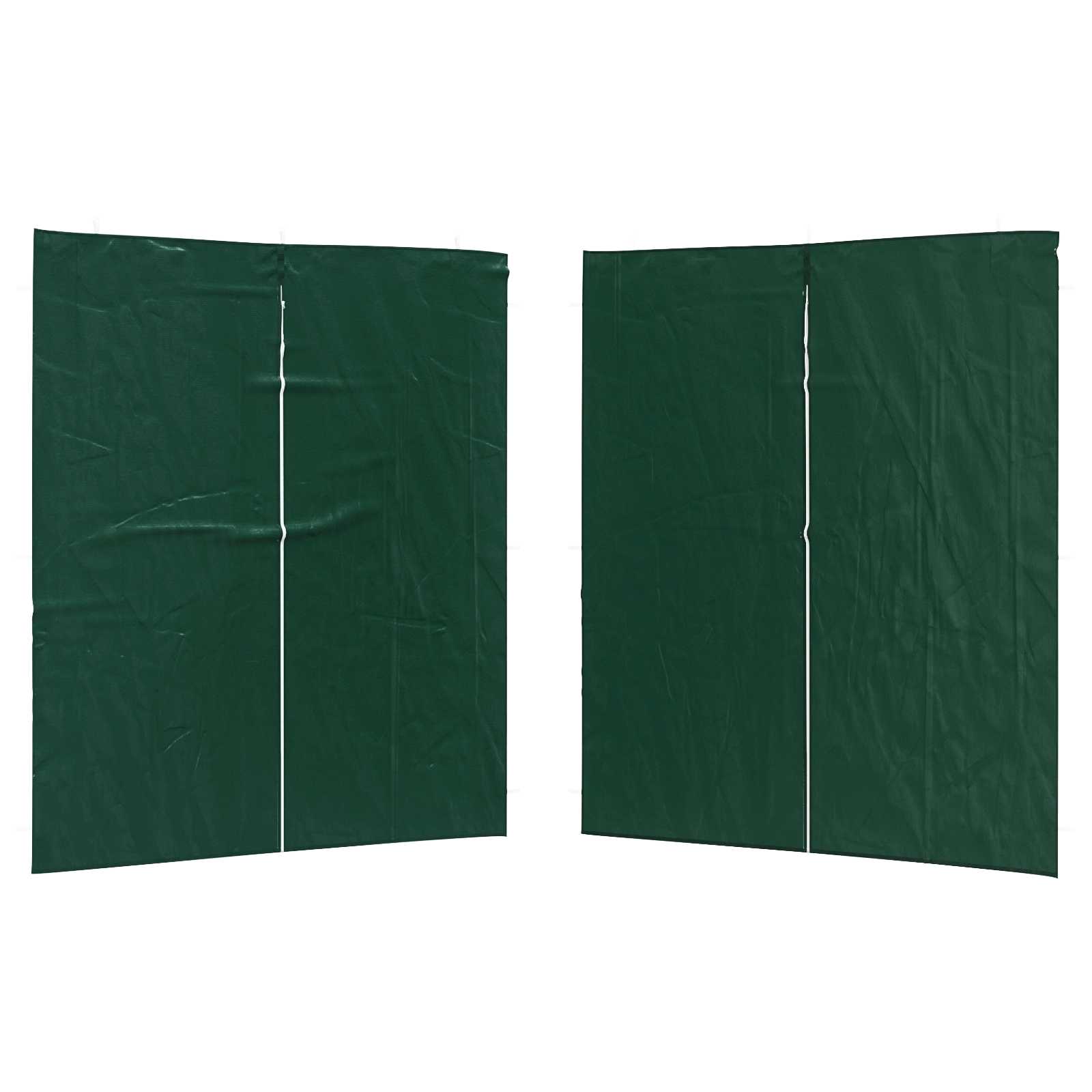 Parete per tenda da festa 2 pcs Verde 200 x 195 cm PE e Acciaio | homemem39