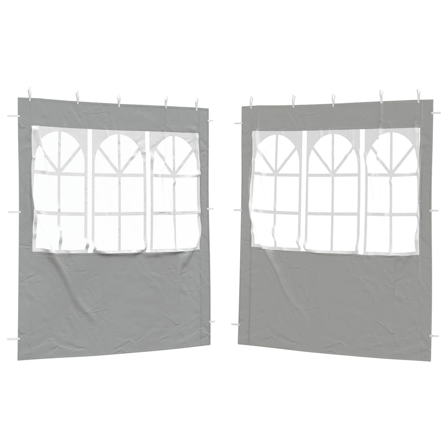 Parete per tenda da festa 2 pcs 200 x 195 cm Grigio Chiaro | homemem39