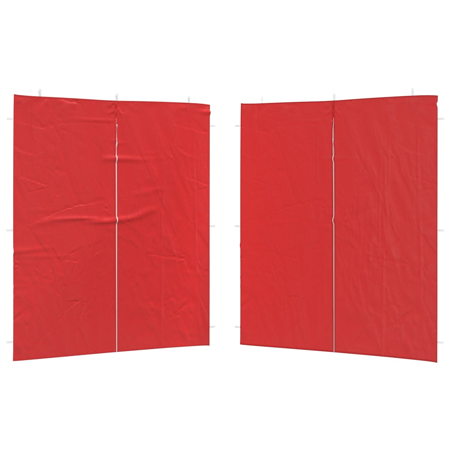 Parete per tenda da festa 2 pcs Rosso 200 x 195 cm PE e Acciaio | homemem39