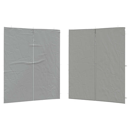 Parete per tenda da festa 2 pcs Grigio Chiaro 200 x 195 cm | homemem39
