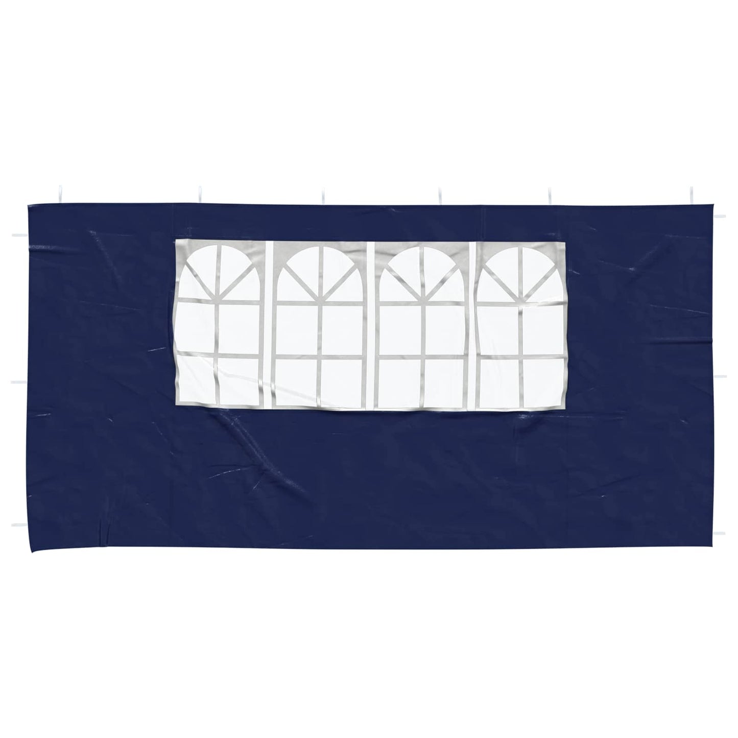 Parete per tenda da festa 2 pcs 400 x 195 cm Blu PE e Acciaio | homemem39