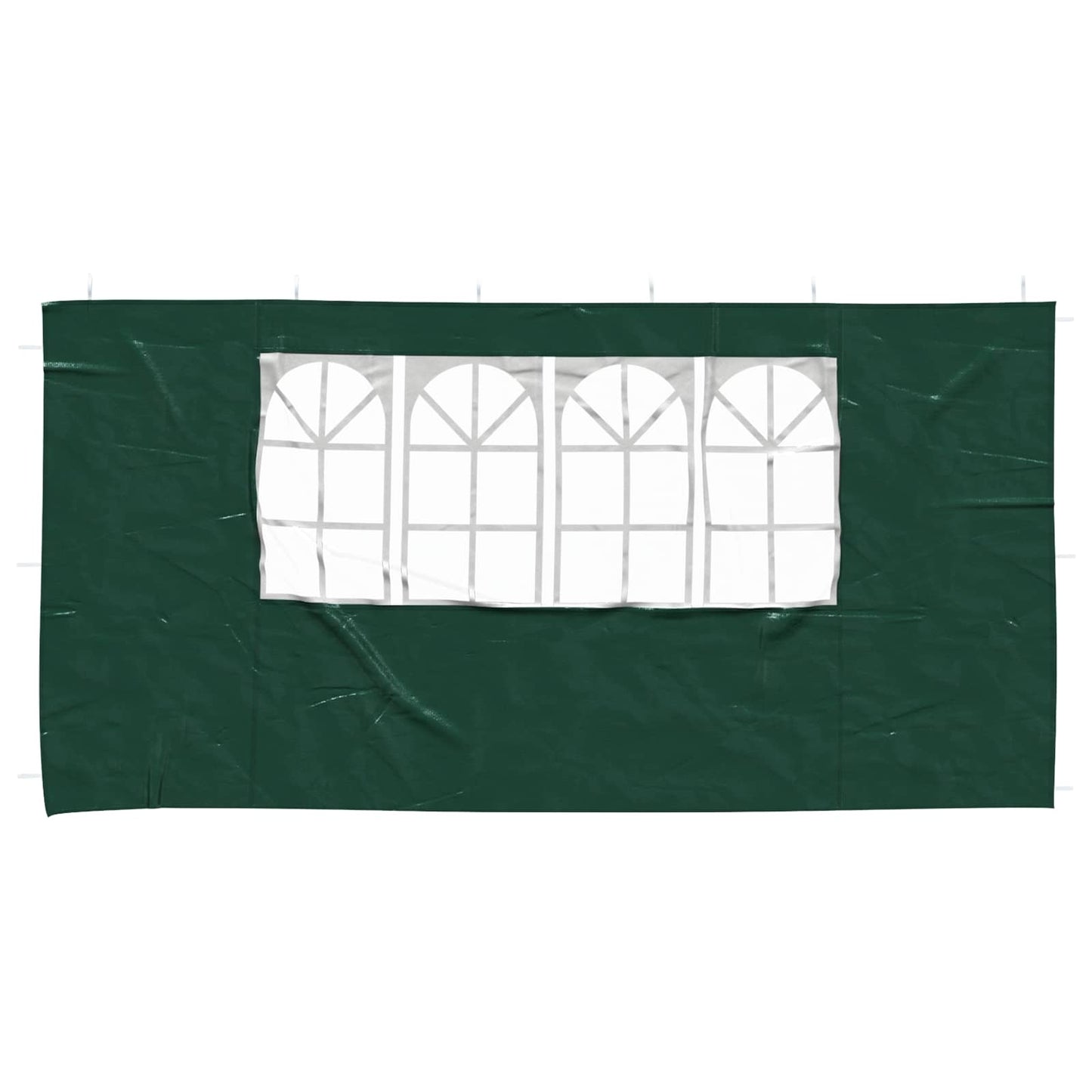 Parete per tenda da festa 2 pcs 400 x 195 cm Verde PE e Acciaio | homemem39
