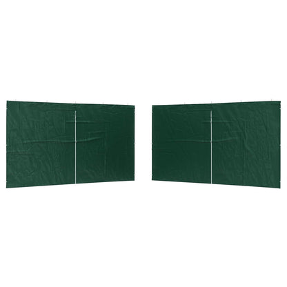 Parete per tenda da festa 2 pcs Verde 400 x 195 cm PE e Acciaio | homemem39